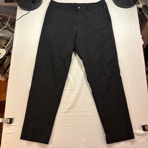 Lululemon Lab Mens Technical Ripstop Pants Black Grid Texture Size 34 LM5952S
